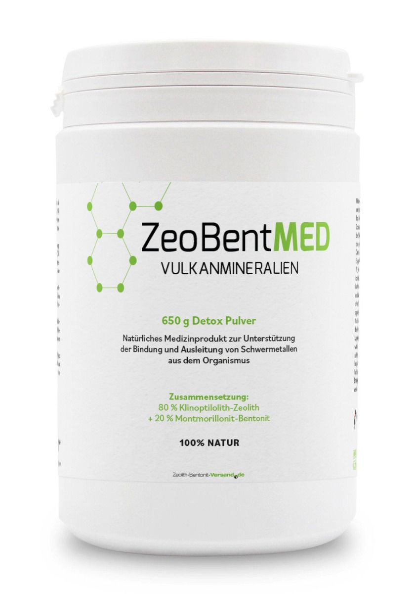 ZeoBentMED® Detox-Pulver, Zeolith + Bentonit, 650g Darreichungsform: Pulver / Gewicht: 650 g